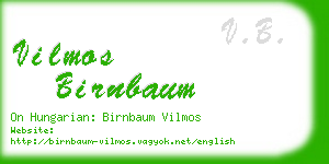 vilmos birnbaum business card